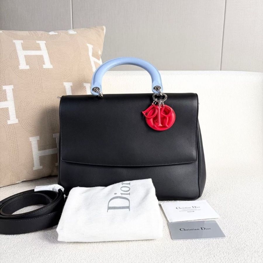 Dior Bedior手提斜背包黑色 銀扣 31*21*13 95新 配件塵袋 保卡 肩帶-2