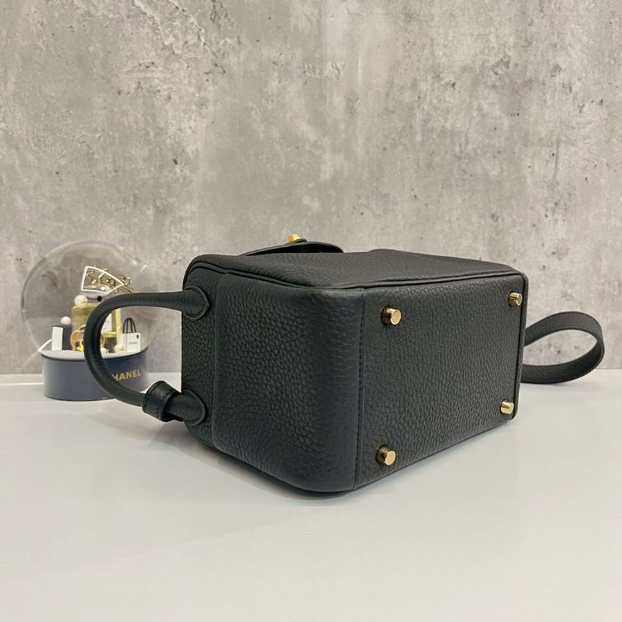 Hermès Mini Lindy 二代 黑金 全新 K 刻-4
