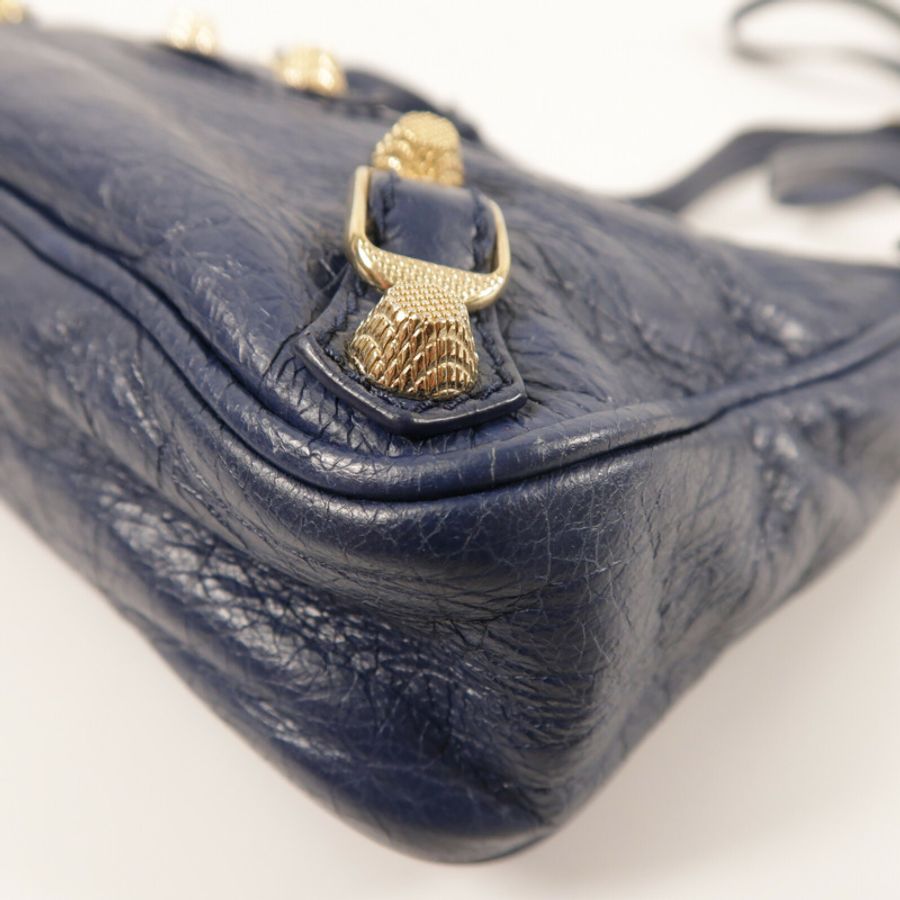 BALENCIAGA 羊皮皮革Mini City金扣肩背袋-9