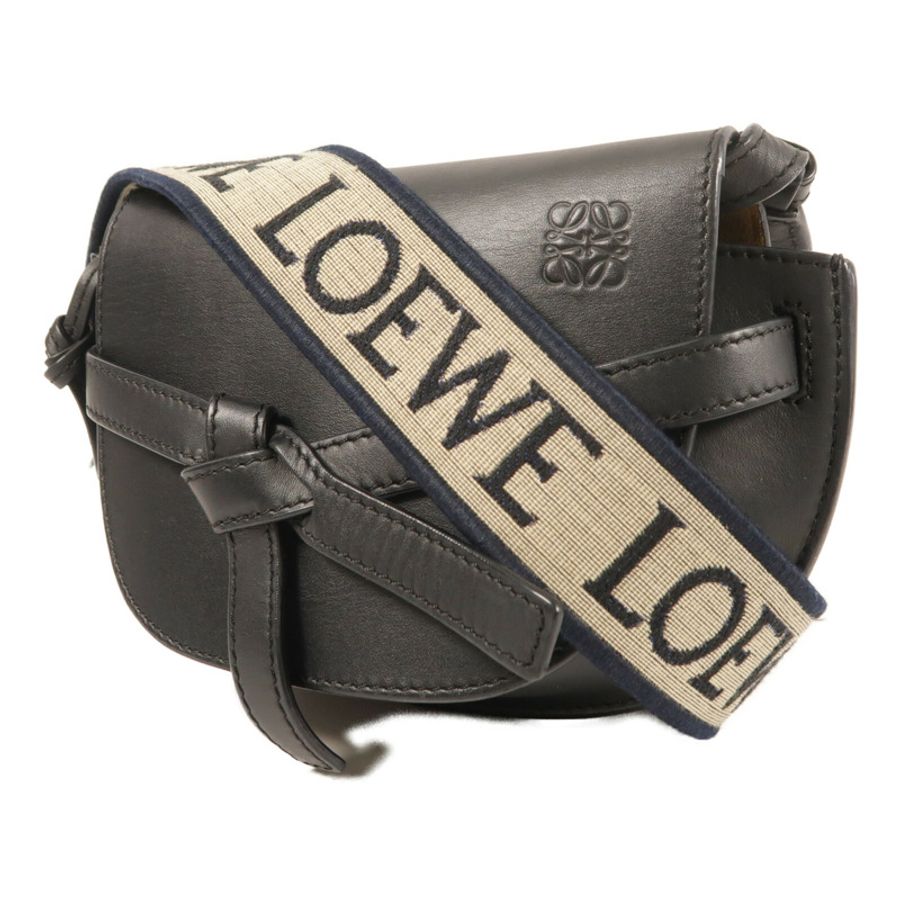 LOEWE 牛皮皮革Mini Gate金扣肩背袋-1