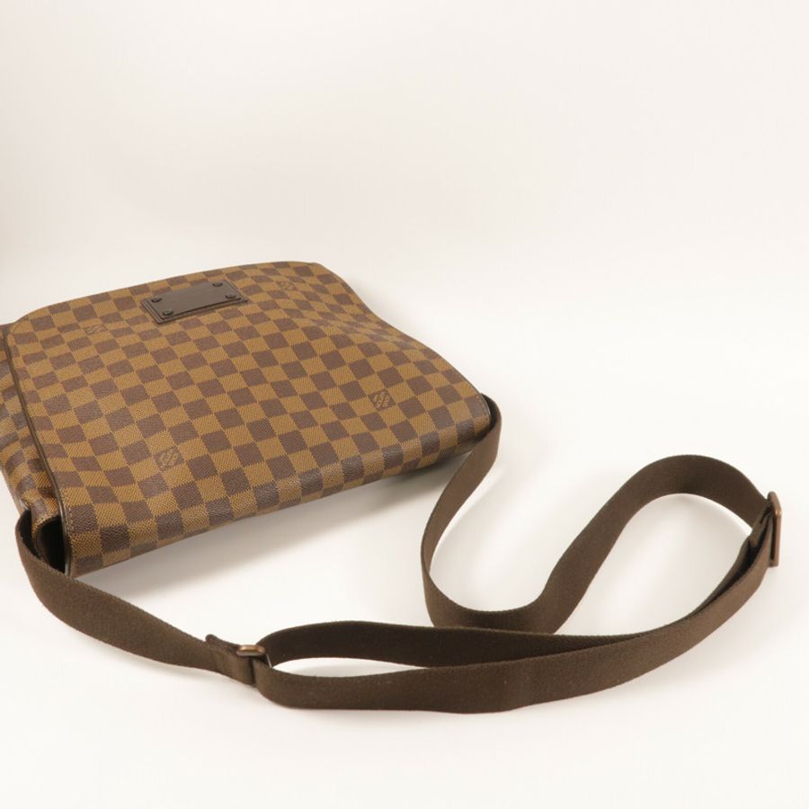 LOUIS VUITTON Damier Brooklyn MM肩背袋-7