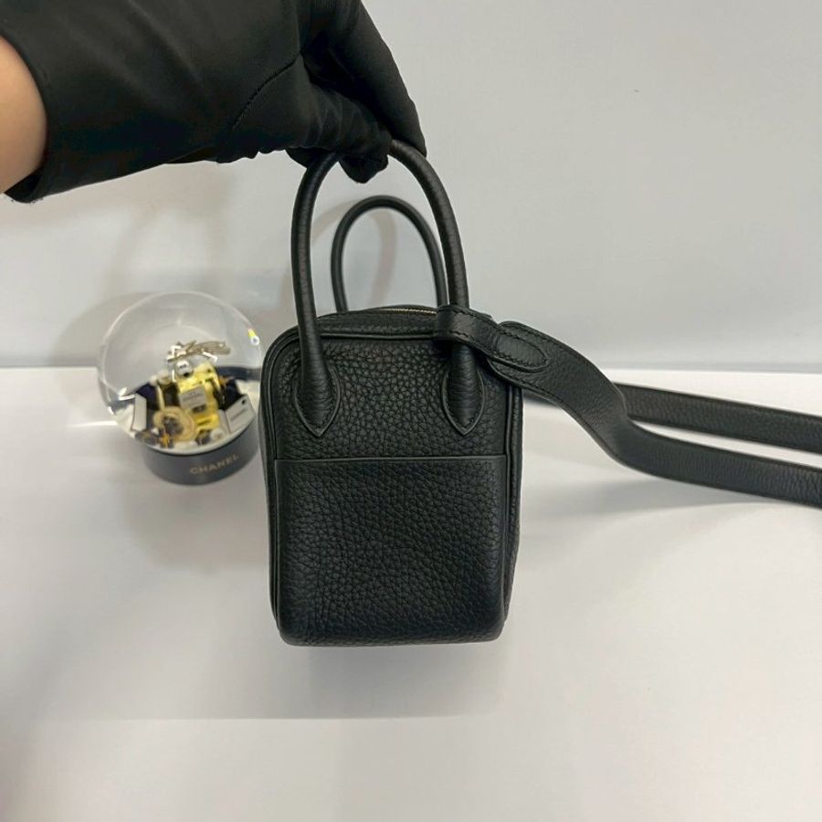Hermes Mini Lindy 二代 黑金 全新 K 刻-2