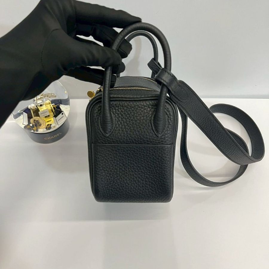 Hermes Mini Lindy 二代 黑金 全新 K 刻-3