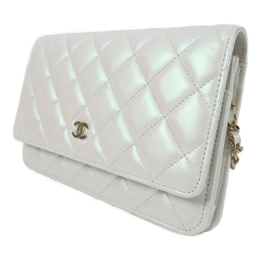 CHANEL 羊皮皮革WOC Wallet On Chain金扣鏈帶肩背袋-2