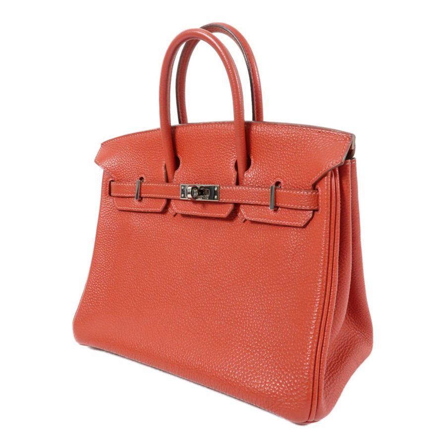 HERMES Togo皮革Birkin 25銀扣手挽袋-2