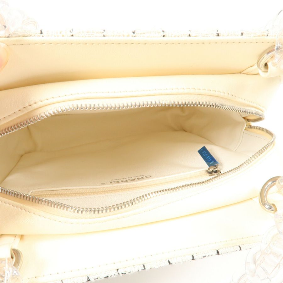 CHANEL Tweed Shoulder Bag銀扣肩背袋-13