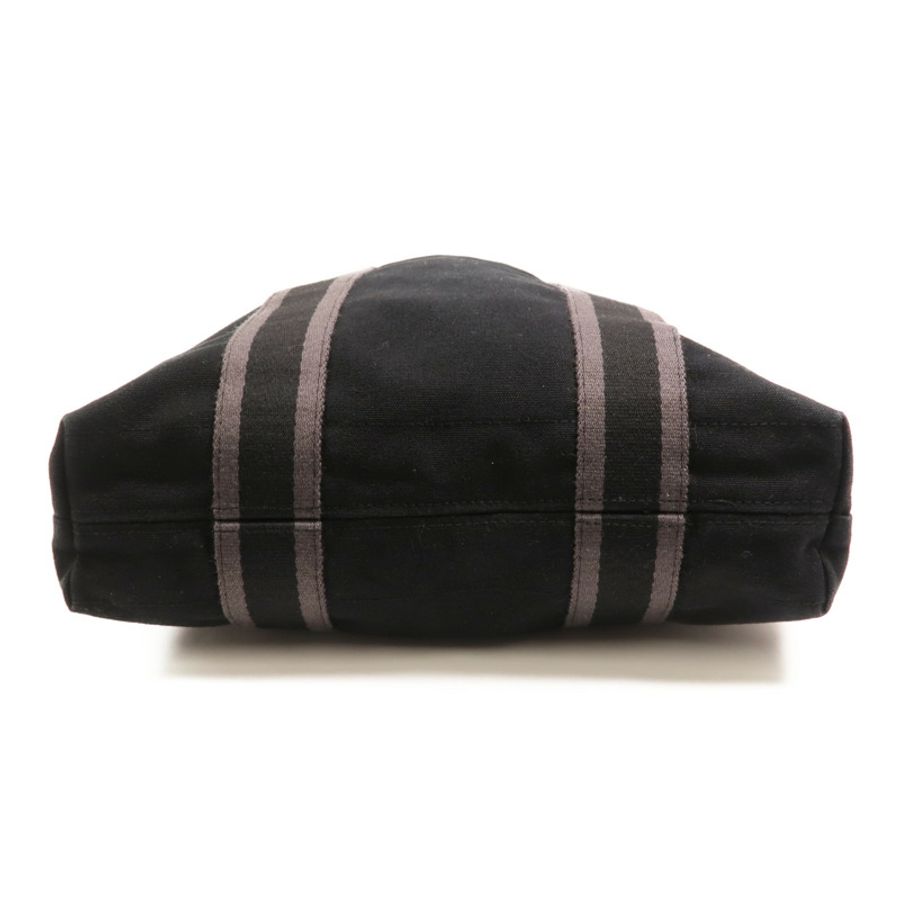 HERMES 【Hermes Fair】帆布Fourre Tout Cabas手挽袋Black-3