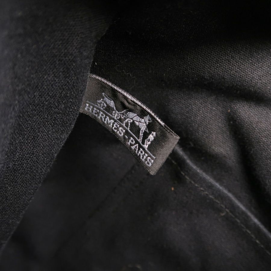 HERMES 【Hermes Fair】帆布Fourre Tout Cabas手挽袋Black-5