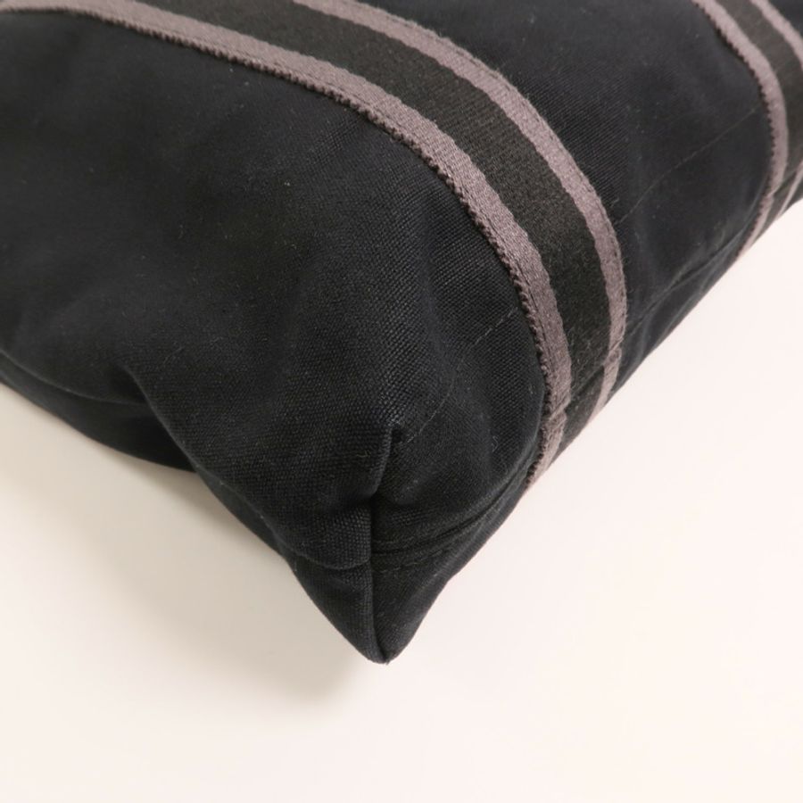 HERMES 【Hermes Fair】帆布Fourre Tout Cabas手挽袋Black-11