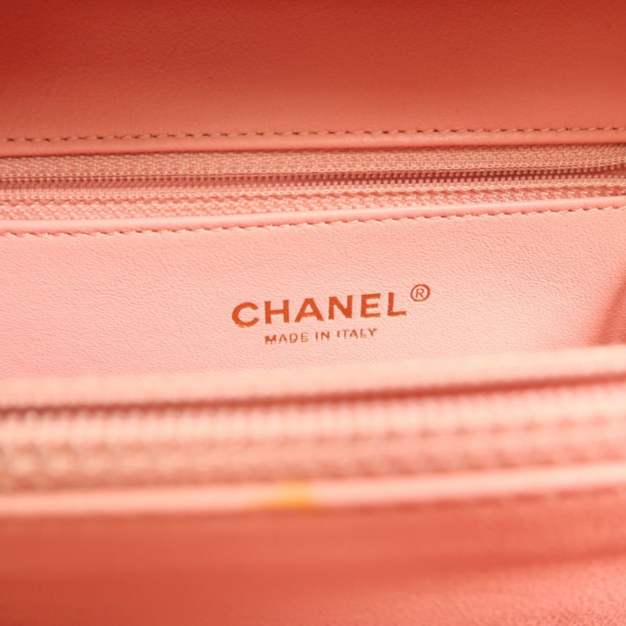 CHANEL 粗花呢Vanity Case 21cm金扣鏈帶肩背袋-5