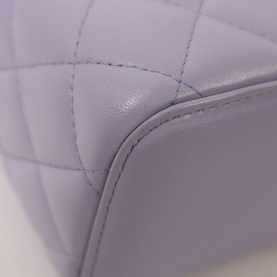 CHANEL 羊皮皮革Vanity Case金扣鏈帶手挽肩背兩用袋-11