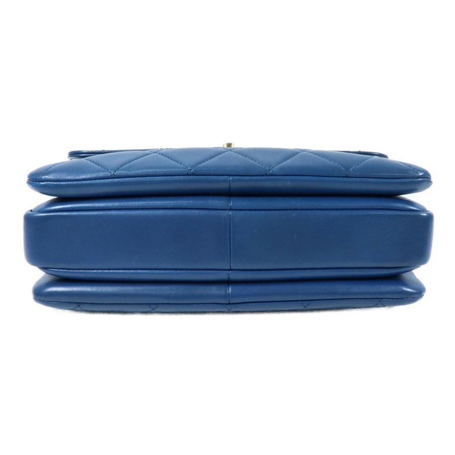 CHANEL 羊皮皮革Trendy CC金扣鏈帶手挽肩背兩用袋-6