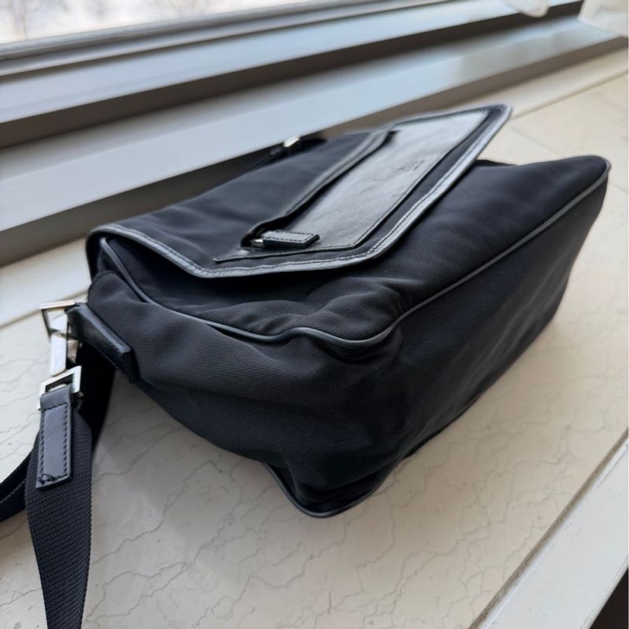 古馳 斜挎包 郵差包 肩背 斜挎 gucci black黑色 nylon /leather crossbody bag-4