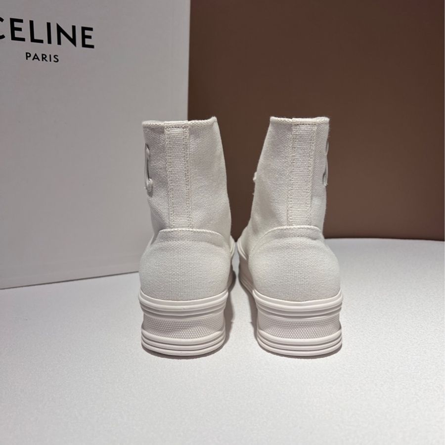 閒置新 未使用 Celine 白色帆布 鞋子37碼 附件…盒子-1