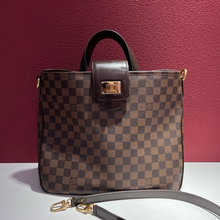 路易威登/Louis Vuitton Cabas系列 金扣 經典棋盤格棕色手提包 斜挎包 1尺寸：33*14*29 cm-9