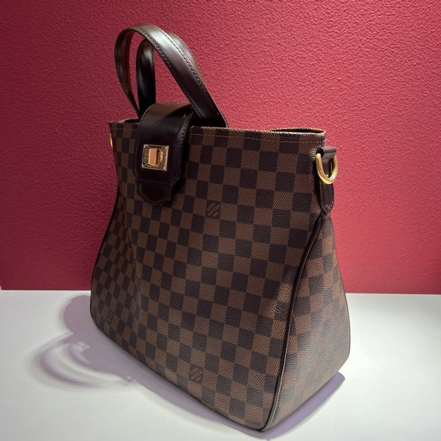 路易威登/Louis Vuitton Cabas系列 金扣 經典棋盤格棕色手提包 斜挎包 1尺寸：33*14*29 cm-11