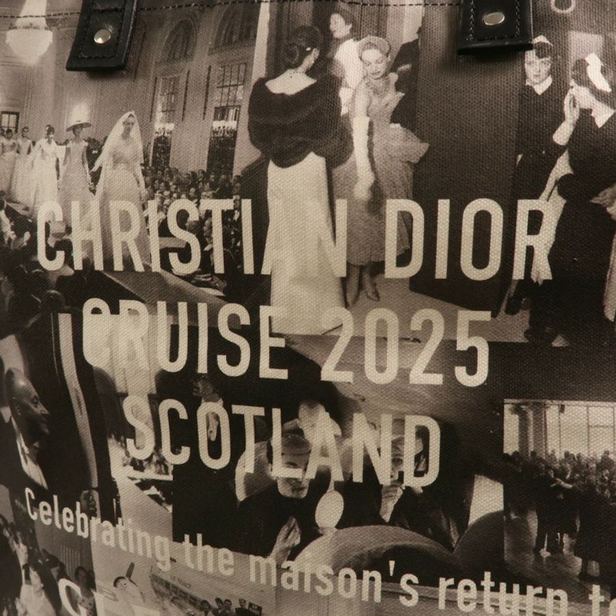 Dior 帆布Cruise 2025 Tote Bag銀扣肩背袋-12