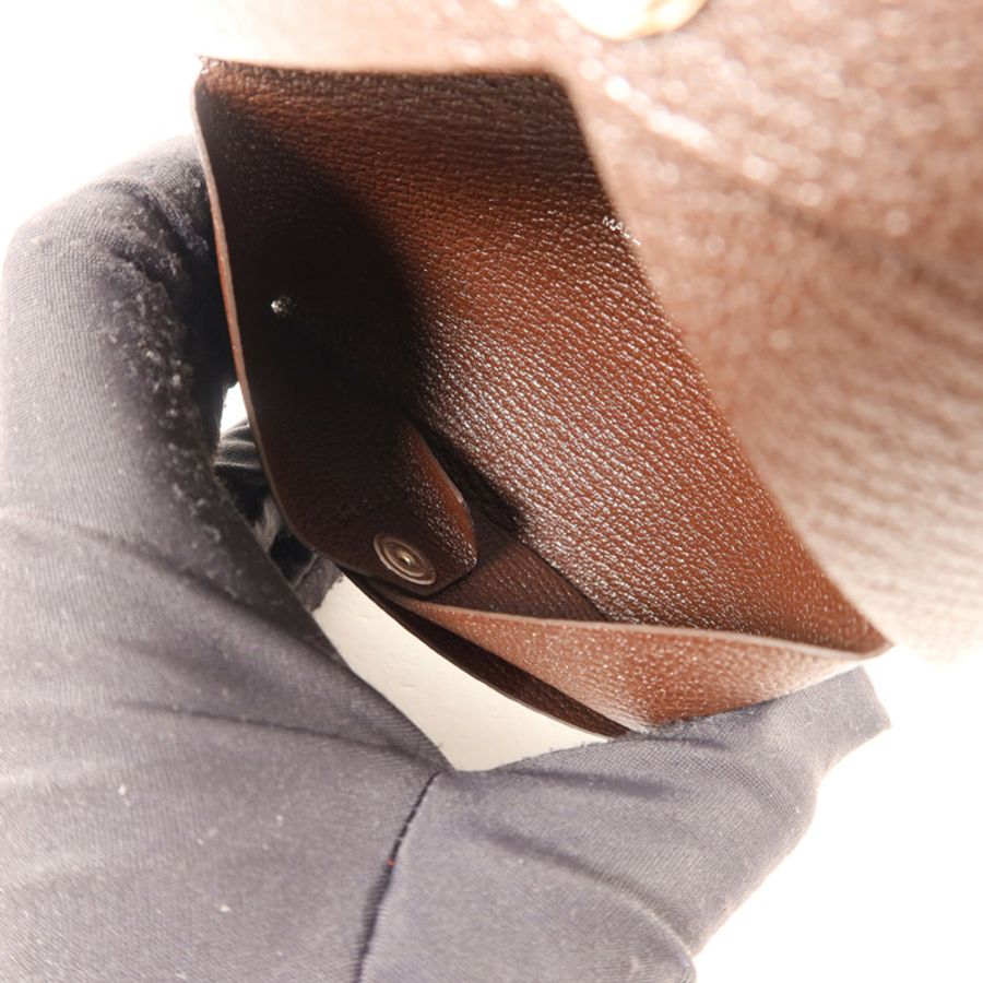 HERMES Chevre皮革Calvi Card Case銀扣卡片套Terre-5