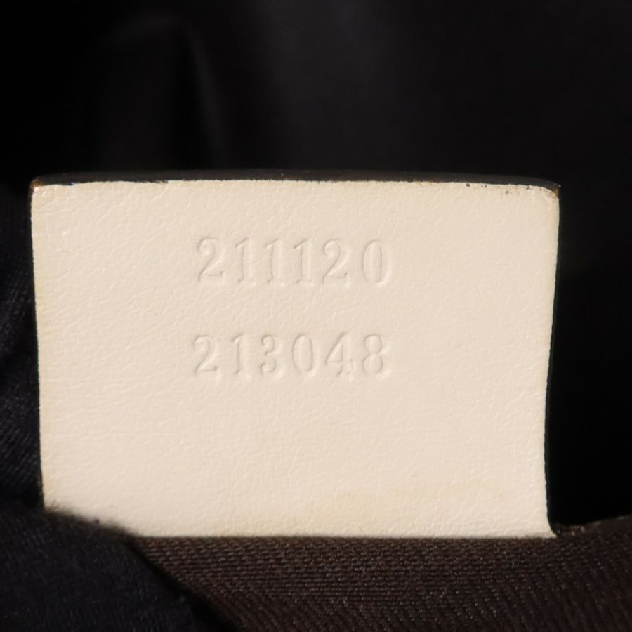 GUCCI 塗層帆布/牛皮皮革Tote Bag銀扣手挽袋-6