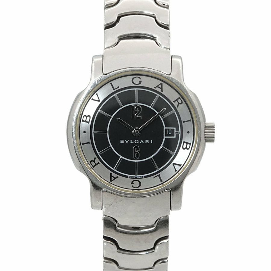 寶格麗 (Bulgari) Solo Tempo ST29S 女士腕錶,日期顯示,黑色,石英錶-0