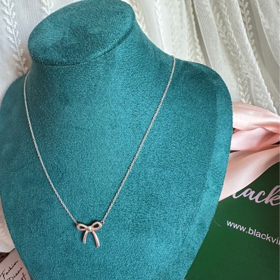 蒂芙尼 純銀 頸鏈 項鏈 鎖骨鏈 Tiffany & Co bow 蝴蝶結 純銀項鍊 925-3