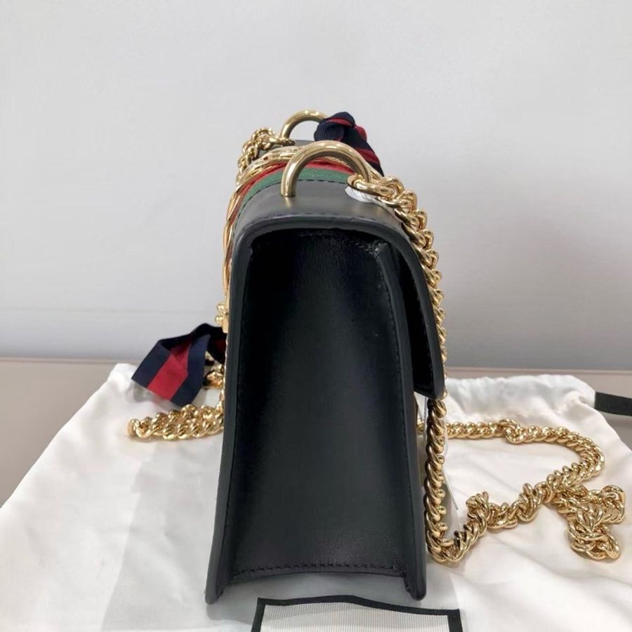 Gucci古馳Sylvie小號鏈條包黑色塞爾維亞-3