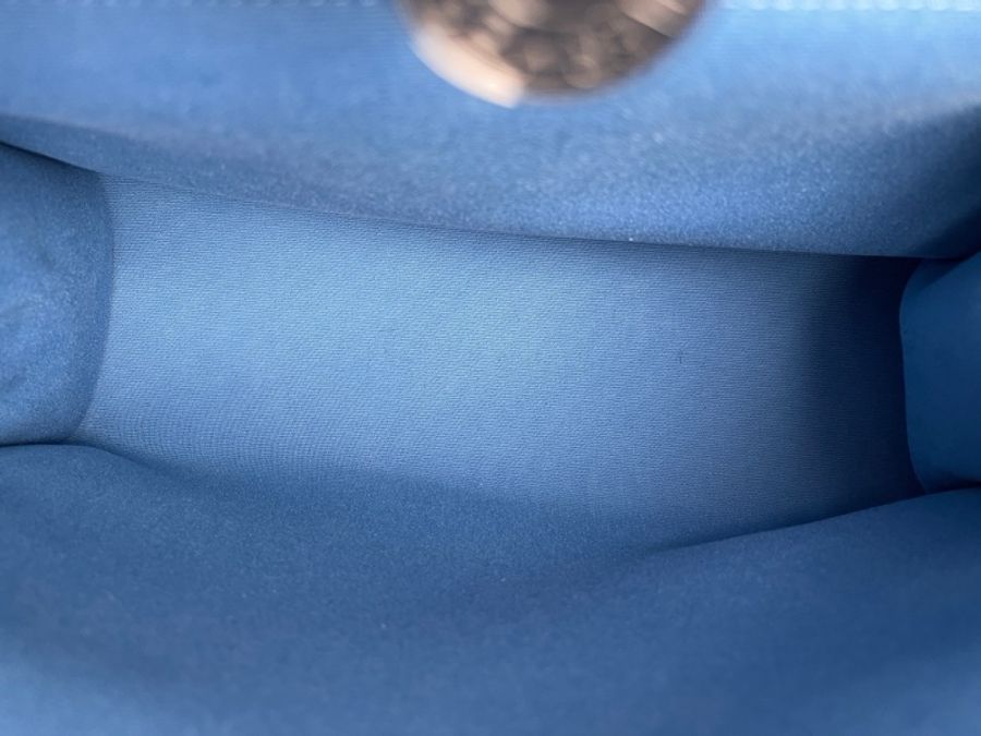 愛馬仕herbag 31 藍色帆布拼棕色皮蓋 銀扣-7