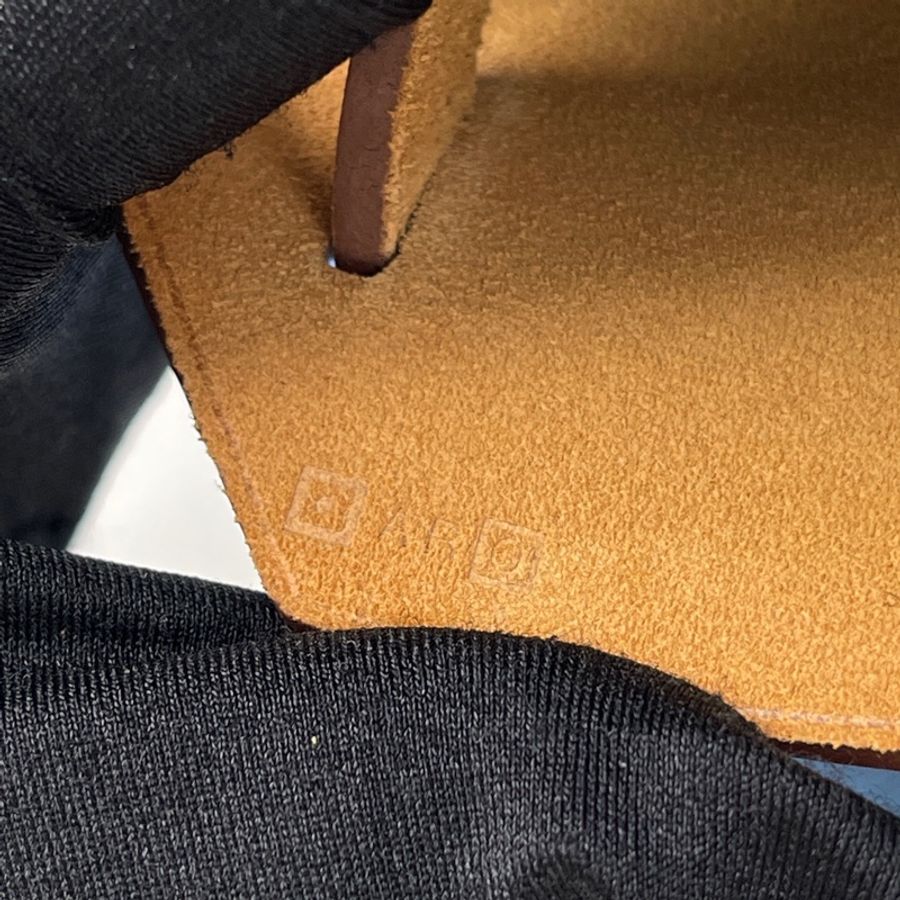 愛馬仕herbag 31 藍色帆布拼棕色皮蓋 銀扣-8