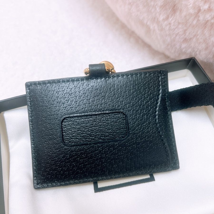 Gucci 黑色掛繩卡夾-3