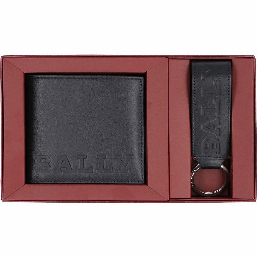 💎Han's house精品服飾💎Bally 小牛皮 卡夾 短夾 加 匙扣 套裝禮盒 意大利製-2