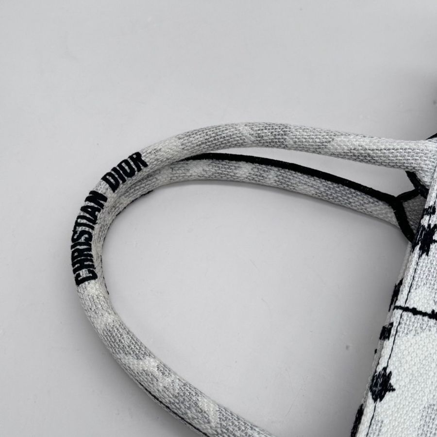 Dior booktote中號 巴黎鐵塔刺繡黑白色托特包手提包36*28*14cm 98新保卡 塵袋-2