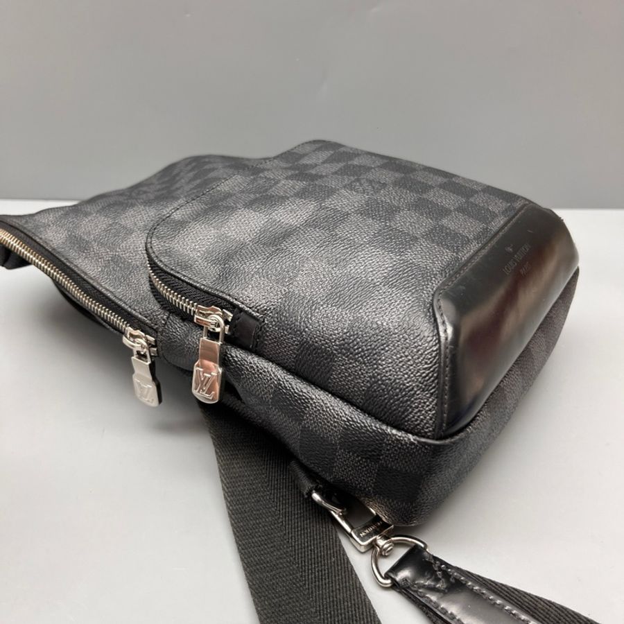 Louis Vuitton路易威登 黑棋盤格Avenue胸包 尺寸18*30 附件:無-4
