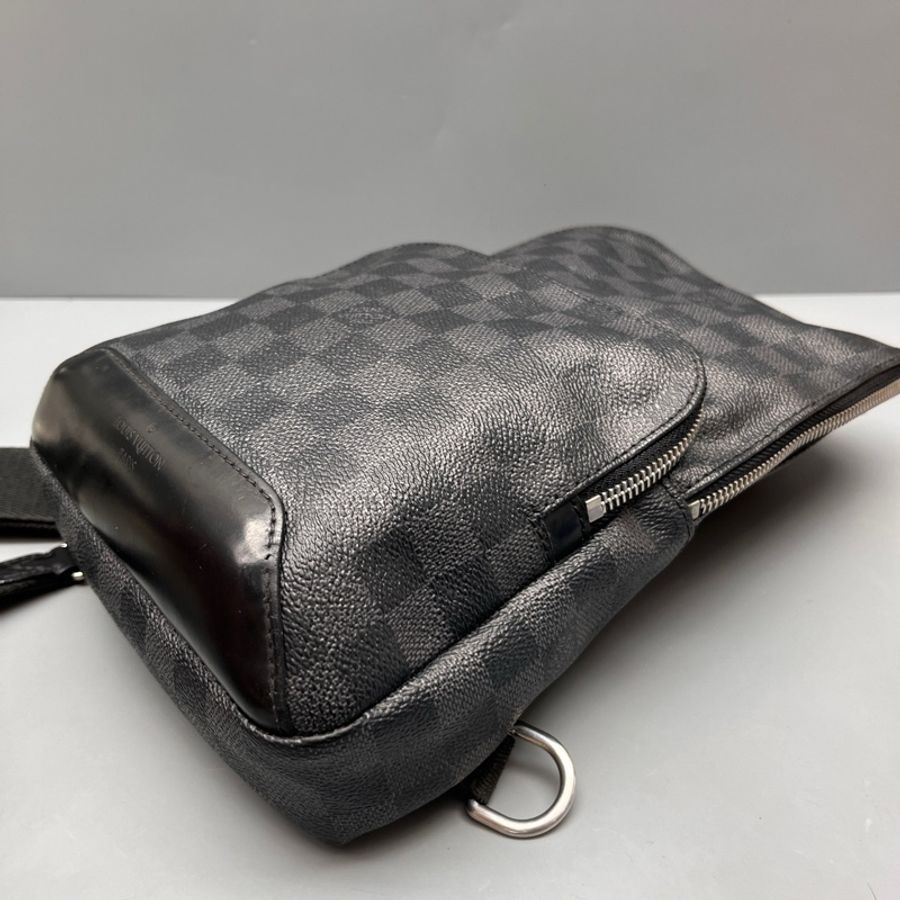 Louis Vuitton路易威登 黑棋盤格Avenue胸包 尺寸18*30 附件:無-5
