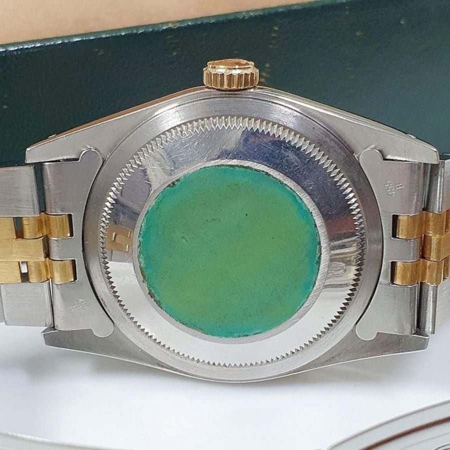 【大眾名錶】ROLEX勞力士 16233 Datejust 蠔式日誌 金十鑽面盤 台灣AD原廠底蓋貼紙 大眾名錶G089-6