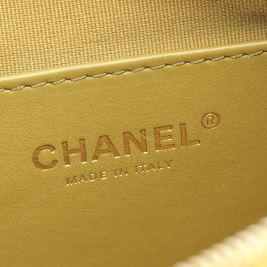 香奈兒 (CHANEL) 小號單肩鏈條包 AS3223 羊皮橄欖綠 二手 女士 金色五金-3