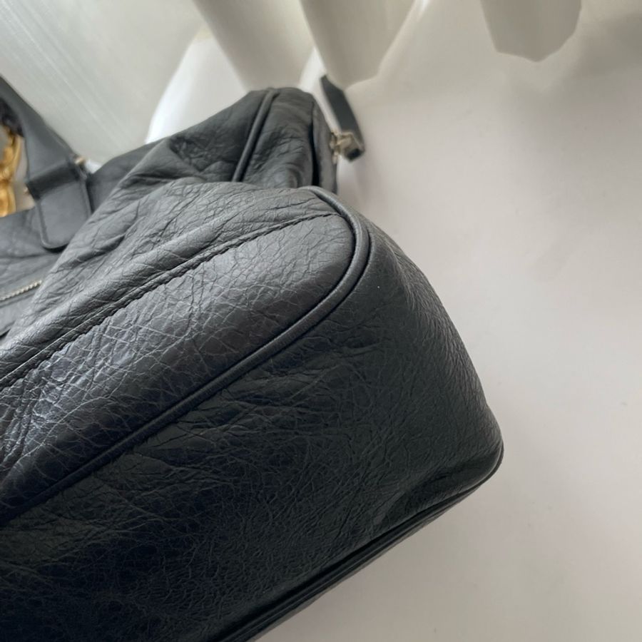 ▪️富貴選物FUGUEI▪️Balenciaga 黑銀機車包手提公事包-4