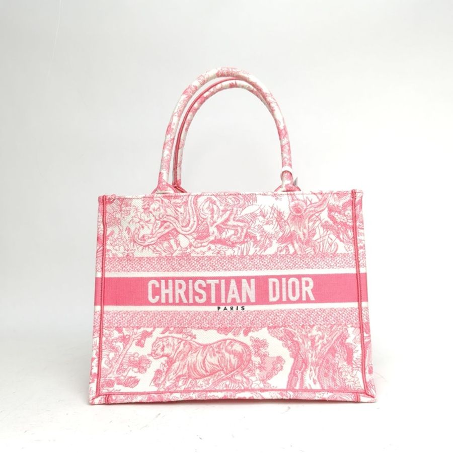 DIOR BookTote中號36粉色帆布2024-0