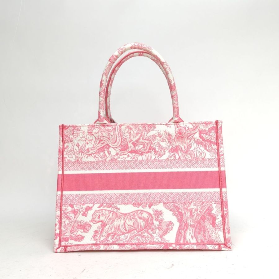 DIOR BookTote中號36粉色帆布2024-2