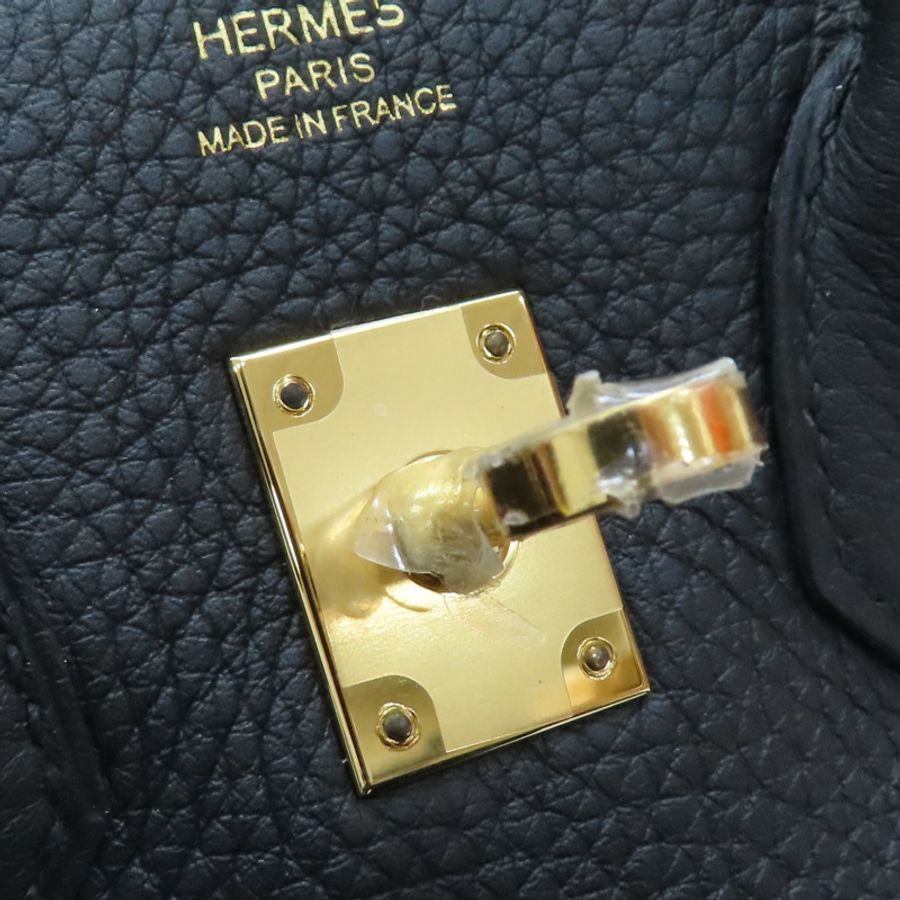 黑色 Togo牛皮 Birkin 25 柏金包 手提包 U刻 金扣【HERMES 愛馬仕】-8