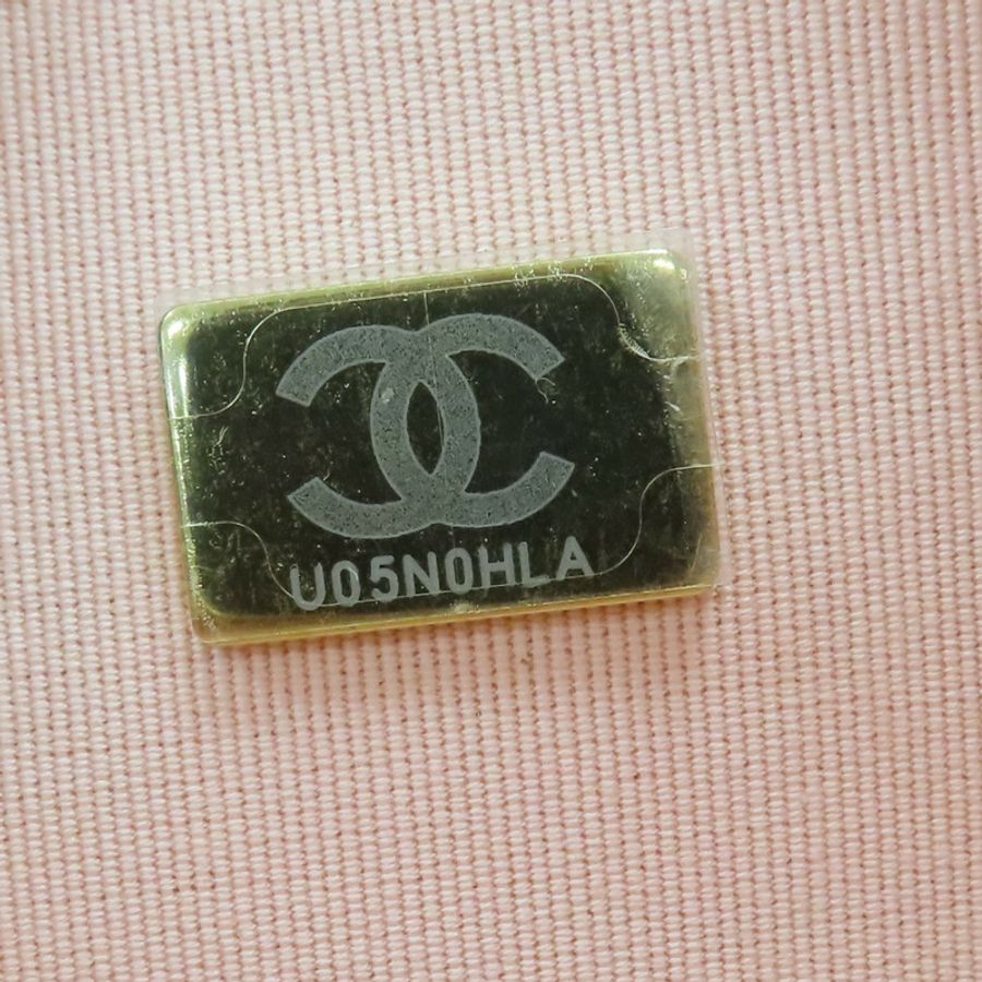 粉膚色 菱格紋 荔枝牛皮 鍊帶肩背包 淡金釦【CHANEL 香奈兒】 AS3002-9