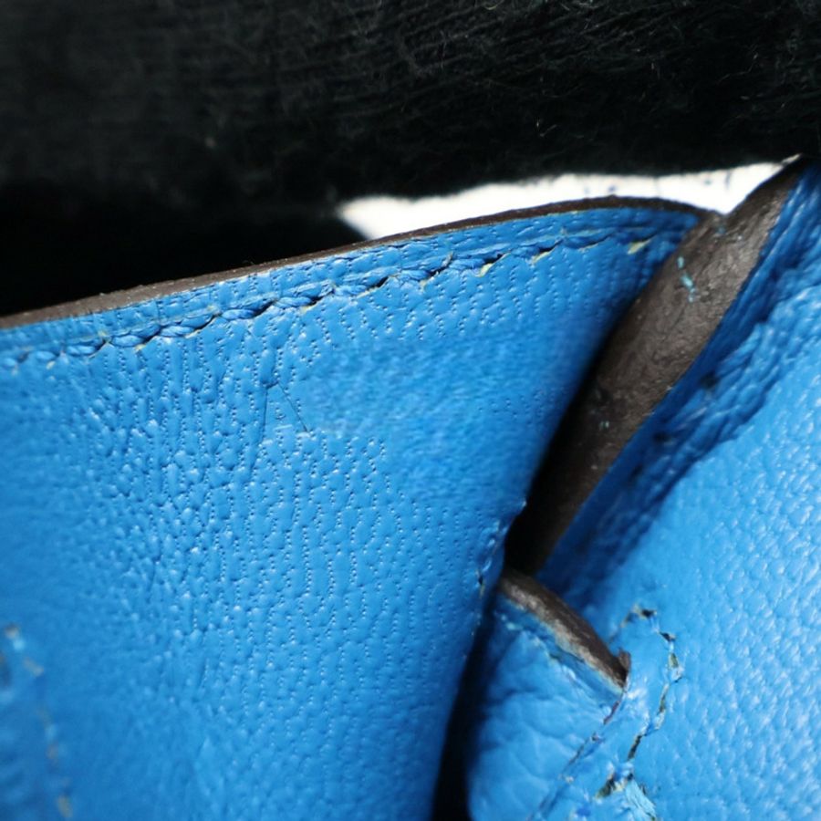 海島藍 Togo牛皮 Birkin 25 柏金包 手提包 A刻 金釦【HERMES 愛馬仕】 H041344CC-8