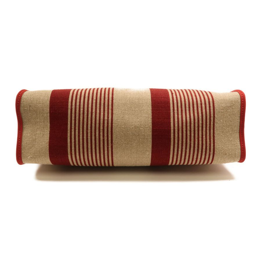 HERMES Toile H帆布Herbag PM手挽肩背兩用袋Rouge Piment/Bordeaux-3