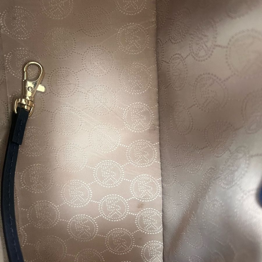 Michael Kors 防磨時尚藍小牛皮手提包-15