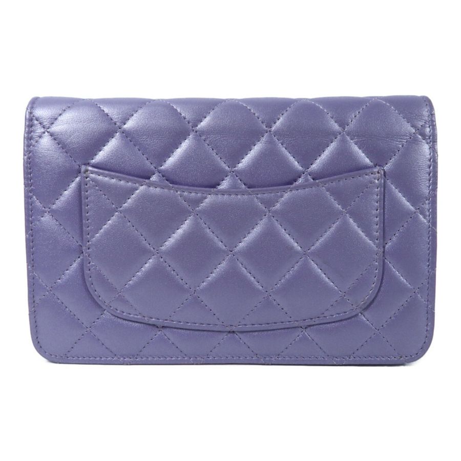 CHANEL 羊皮皮革WOC Wallet On Chain銀扣鏈帶肩背袋-1