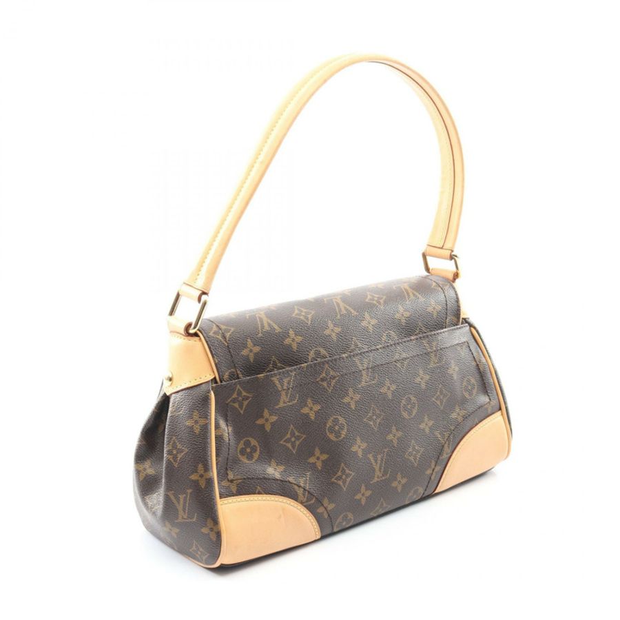 棕色 原花 帆布 Beverly MM 肩背包【LOUIS VUITTON LV 路易威登】 M40121-1