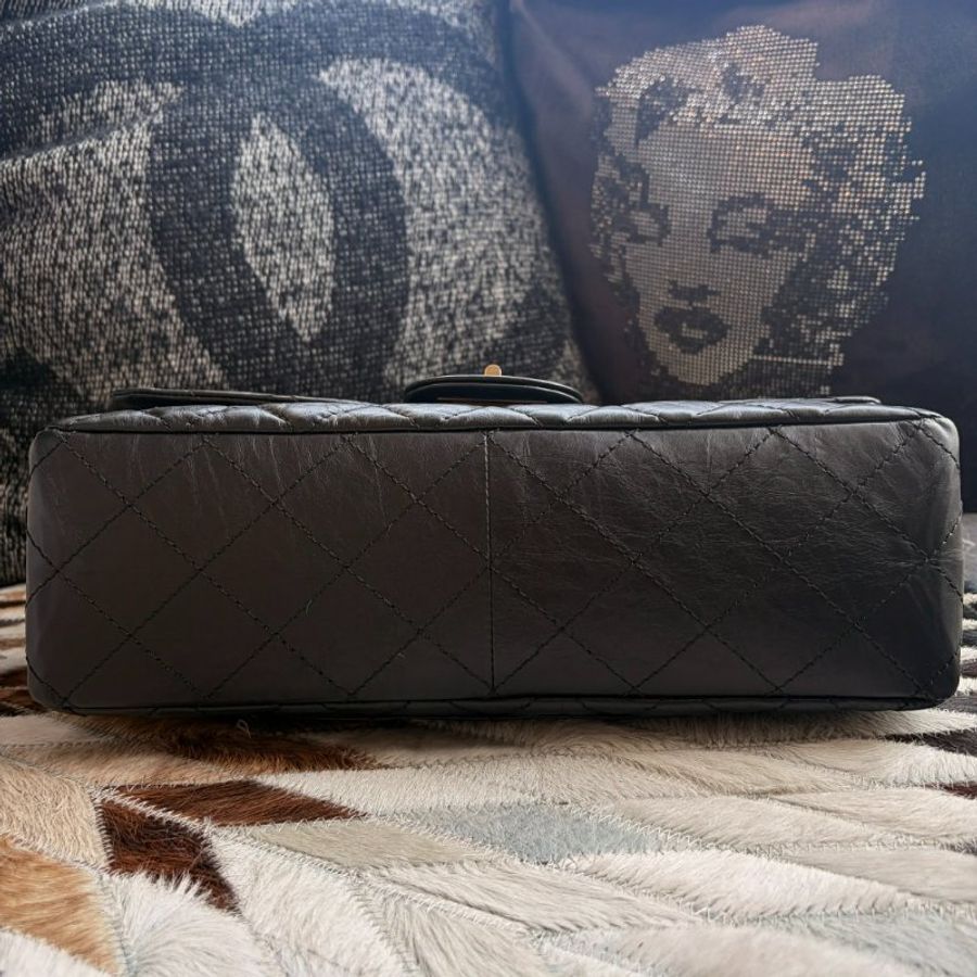 CHANEL 復刻版32CM 霧銀鍊 黑色-6