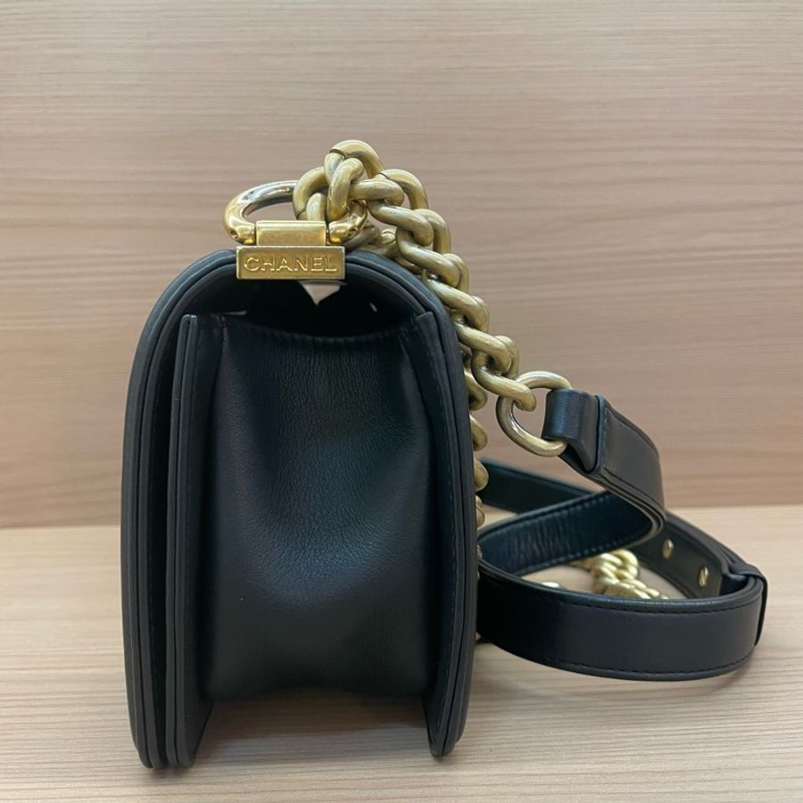 CHANEL 黑金荔枝皮Leboy 小号 2020年,29開,有塵袋 無卡 無盒子-2