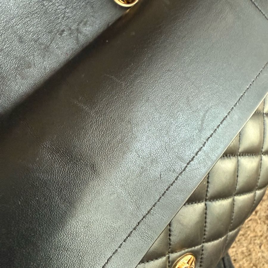 Chanel Classic Flap Bag 黑色菱格紋手袋-48