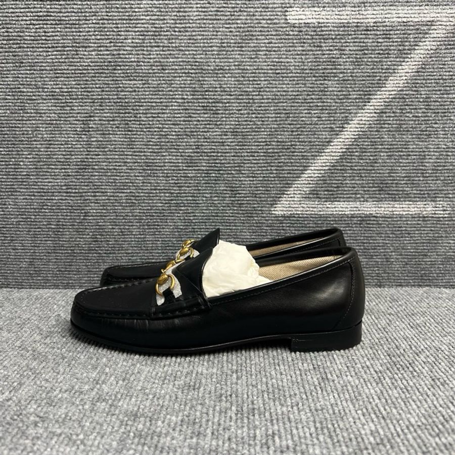 全新Gucci古馳 黑色皮面馬銜扣1953樂福鞋38.5碼。-7