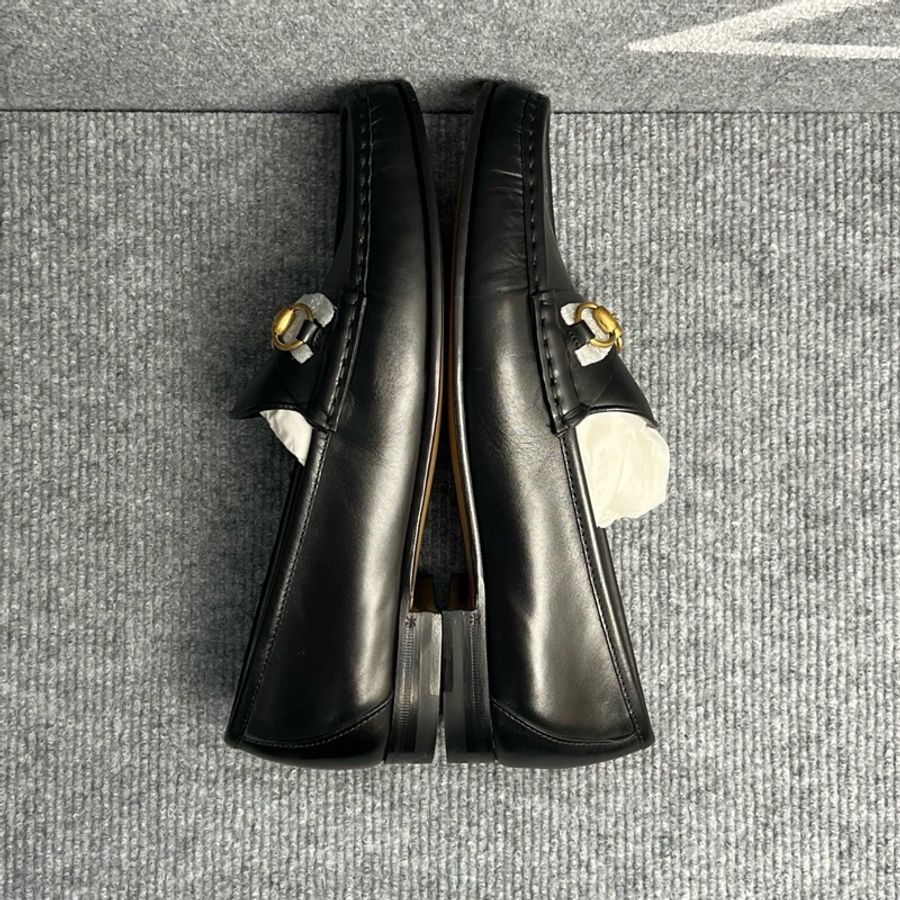全新Gucci古馳 黑色皮面馬銜扣1953樂福鞋38.5碼。-9
